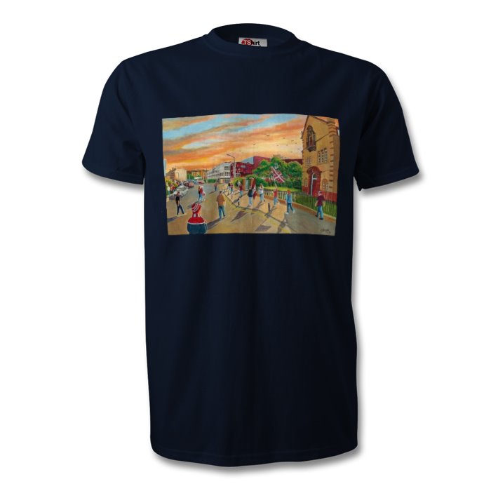 Heart of Midlothian fans on way to Tynecastle  T-Shirt