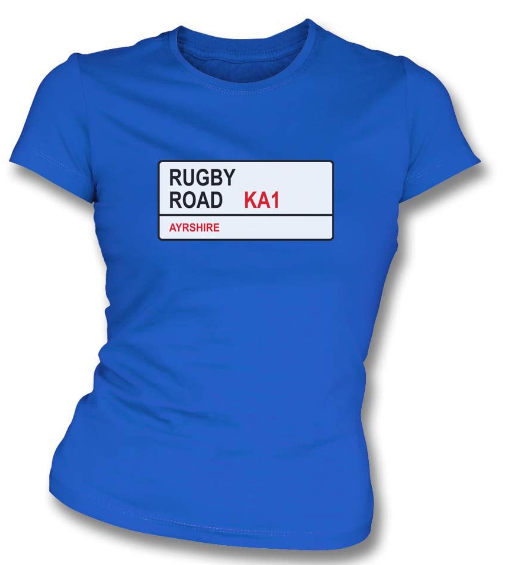 Women's  Kilmarnock  Rugby Road Sign T-Shirt