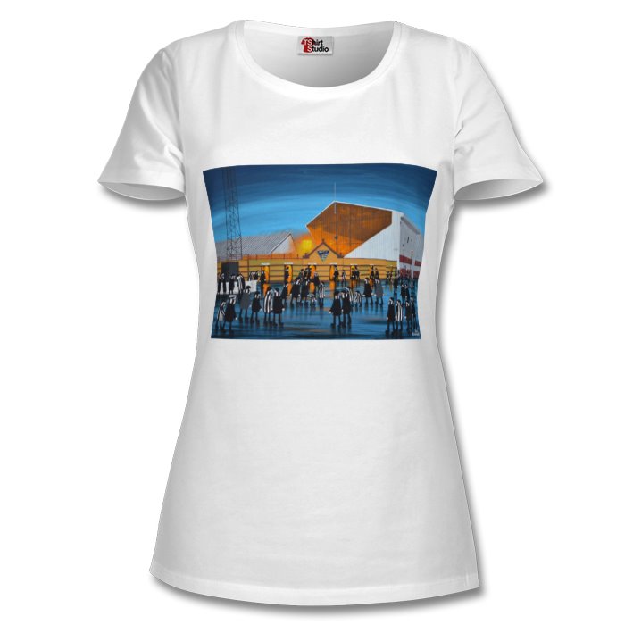 Women's Dunfermline Athletic fans outside of the stadium Women's T-Shirt