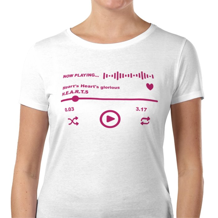 Woman's  Heart Of Midlothian "Glorious Hearts " song T-Shirt