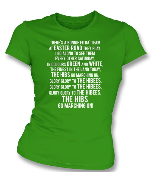 Women's  Hibernian " Glory Glory to the Hibees"  T-Shirt