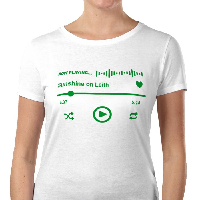 Women's Hibernian Sunshine On Leith song T-shirt