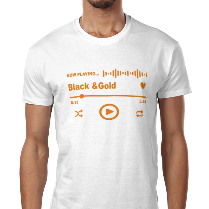 Men's Alloa Athletic  "Black & Gold" Song T-Shirt