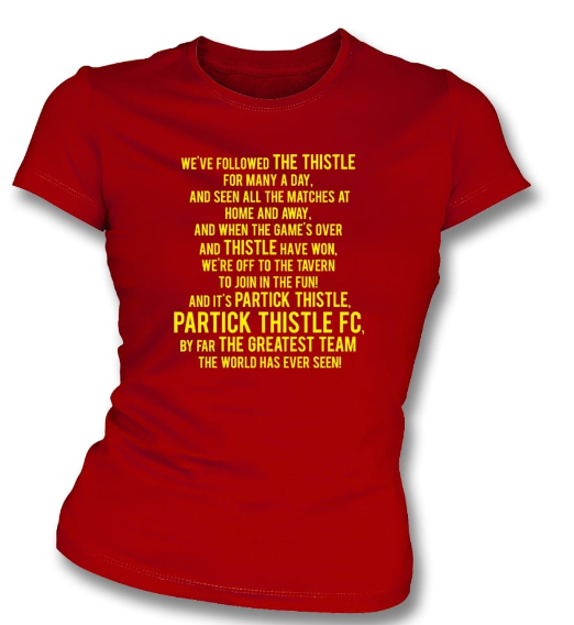 Women's  Partick Thistle "THISTLE SONG" T-Shirt
