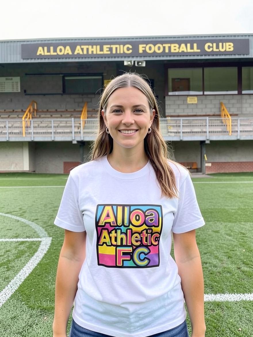 Alloa Athletic Women's retro t-shirt.
